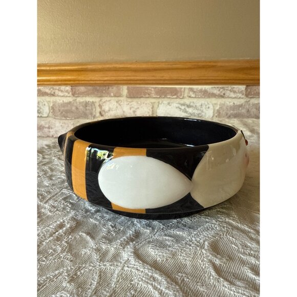 Vintage Ceramic Bumble Bee Face Bowl Deforest of CA Anthropomorphic - Picture 5 of 15